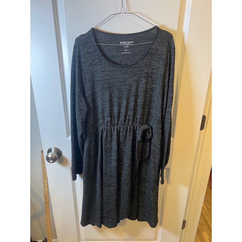 Torrid Womens Dress Super Soft Plush Heathered Charcoal Gray 1